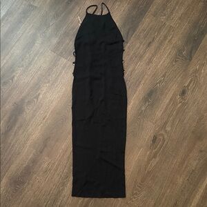 Rehab Black Open Side Dress